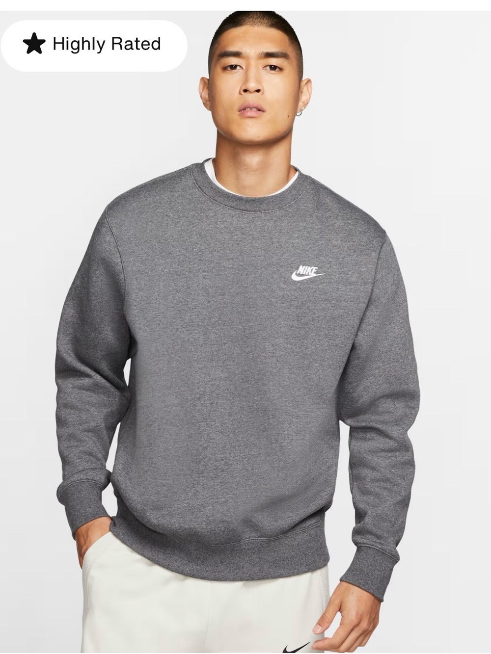 Nike Gray Classic Crewneck Sweatshirt